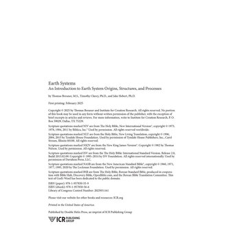 Dr. Timothy Clarey Earth Systems: An Introduction to Earth System Origins, Structures, and Processes