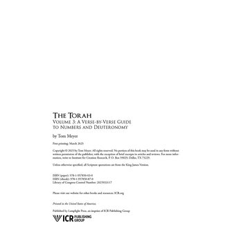Mr. Tom Meyer The Torah, Volume 3: A Verse-by-Verse Guide to Numbers and Deuteronomy