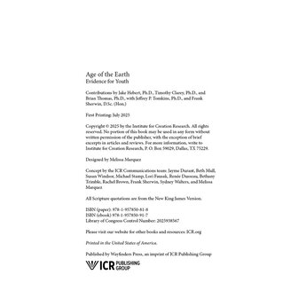 Age of the Earth: Evidence for Youth