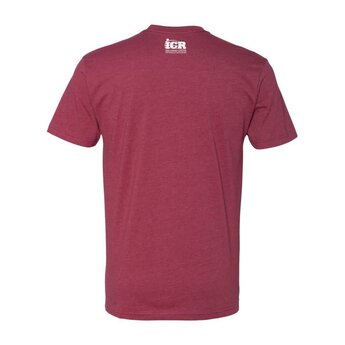 In the Beginning God Shirt Crimson YM