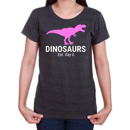 Dinosaurs 6th Day Pink Dino