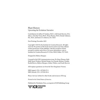 Plant History: Uprooting the Evolution Narrative