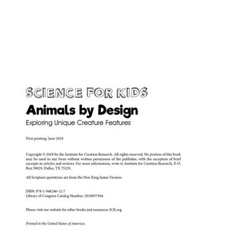 Animals by Design: Exploring Unique Creature Features