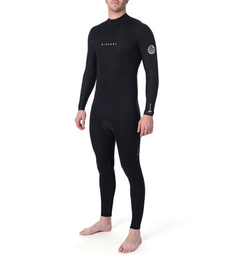 Rip Curl Dawn Patrol 4/3 Back Zip Wetsuit Black