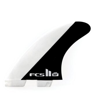 FCS II MICK FANNING TRI FINS LARGE BLACK AND WHITE