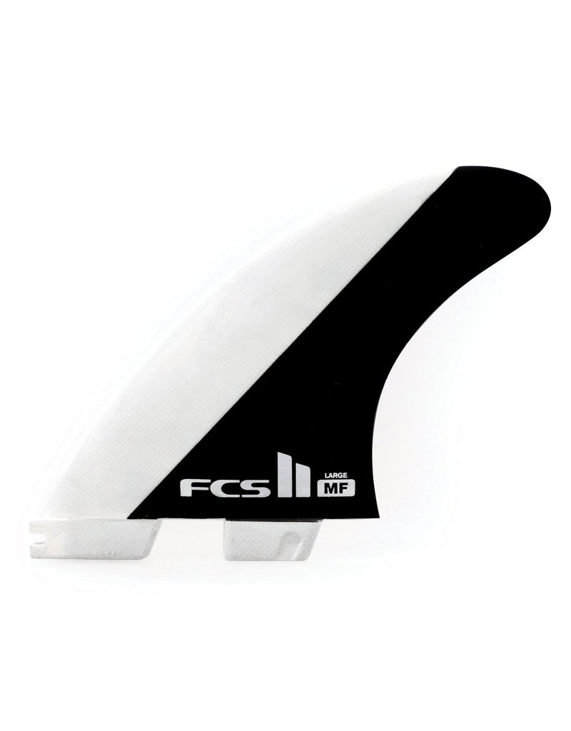 FCS II MICK FANNING TRI FINS LARGE BLACK AND WHITE