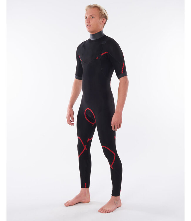 Rip Curl Mens Dawn Patrol Performance 2/2mm Chest Zip Wetsuit Black