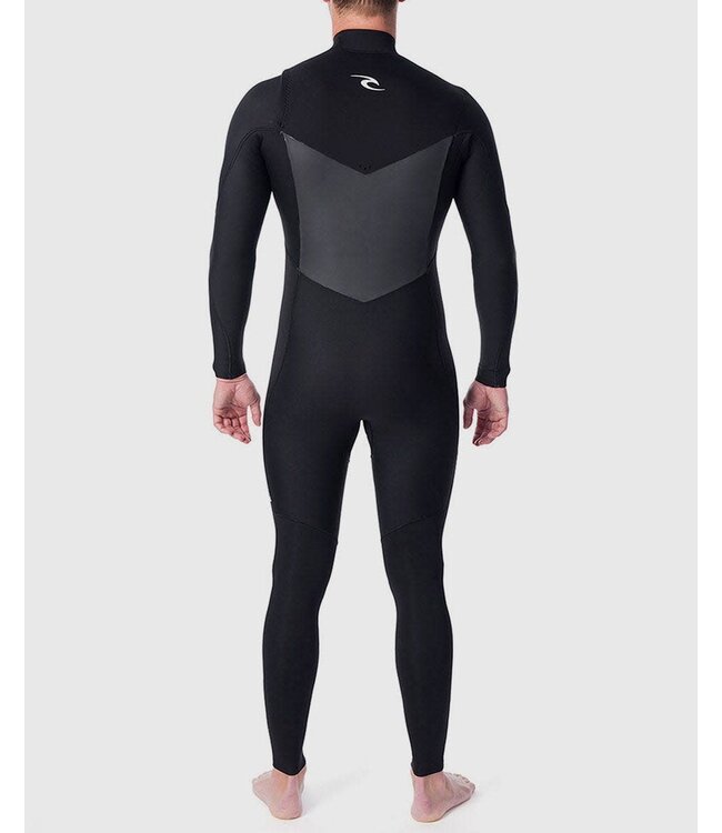 Rip Curl Mens Dawn Patrol 4/3mm Chest Zip Wetsuit Black