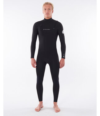 Rip Curl Mens Dawn Patrol 3/2mm Chest Zip Wetsuit Black