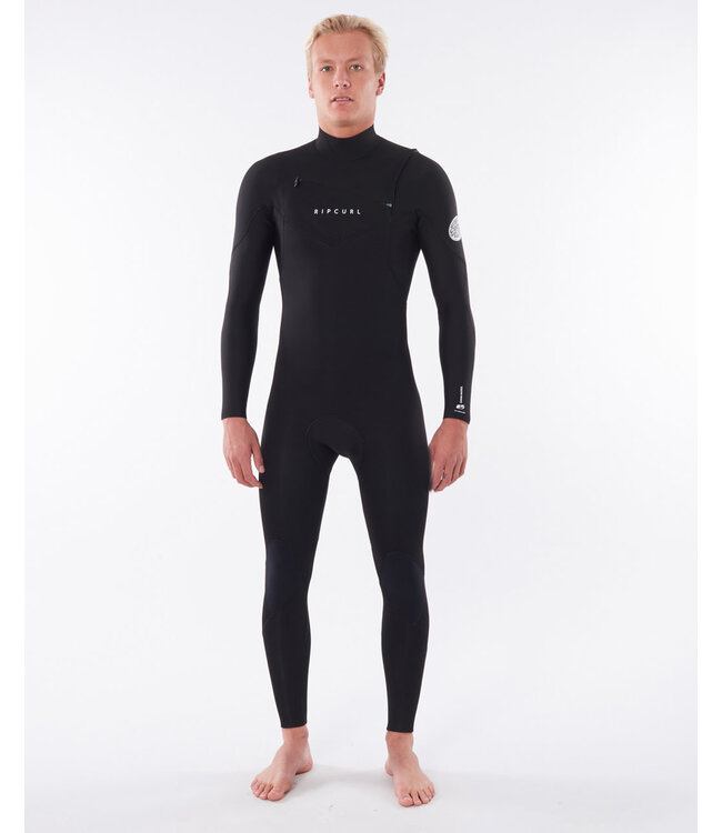 Rip Curl Mens Dawn Patrol 3/2mm Chest Zip Wetsuit Black