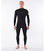 Rip Curl Mens Dawn Patrol 3/2mm Chest Zip Wetsuit Black