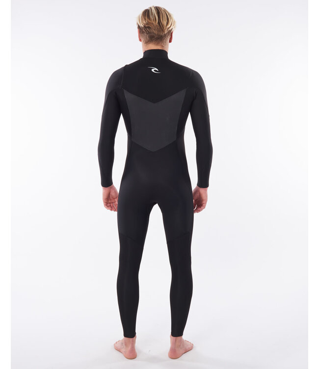 Rip Curl Mens Dawn Patrol 3/2mm Chest Zip Wetsuit Black