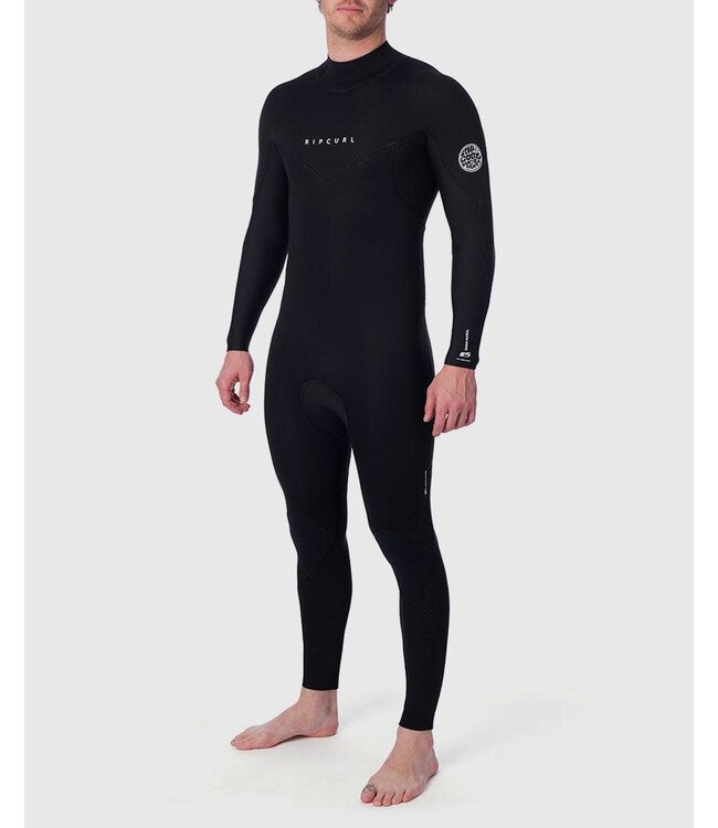 Rip Curl Mens Dawn Patrol 4/3mm Back Zip Wetsuit Black