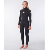 Rip Curl Women's Dawn Patrol 4/3mm Chest Zip Wetsuit Black