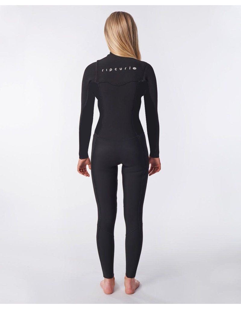 Rip Curl Women's Dawn Patrol 4/3mm Chest Zip Wetsuit Black