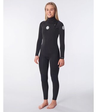 Rip Curl Women's Dawn Patrol 3/2mm Chest Zip Wetsuit Black