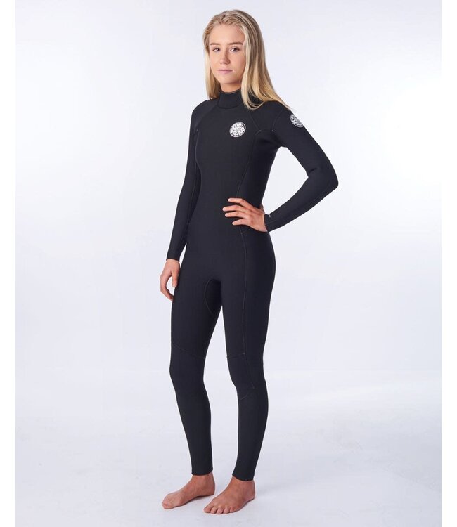 Rip Curl Women's Dawn Patrol 4/3mm Back Zip Wetsuit Black