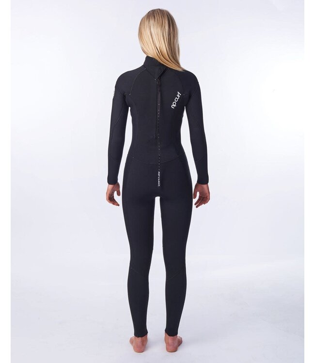 Rip Curl Women's Dawn Patrol 4/3mm Back Zip Wetsuit Black
