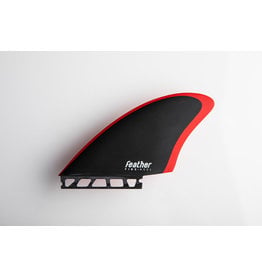 Feather Fins Twin Keel Single Tab (Compatible Future) - Black/Red