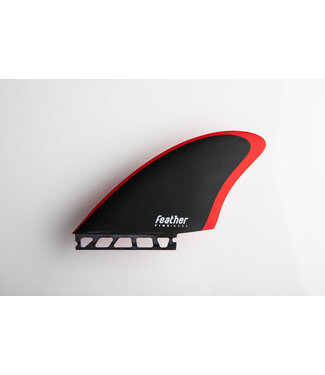 Feather Fins Twin Keel Single Tab (Compatible Future) - Black/Red