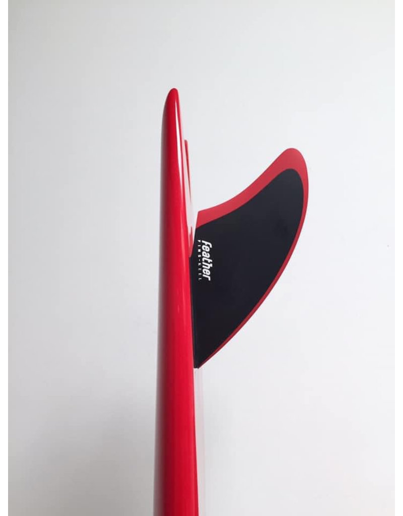 Feather Fins Twin Keel Single Tab (Compatible Future) - Black/Red
