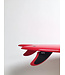 Feather Fins Twin Keel Single Tab (Compatible Future) - Black/Red
