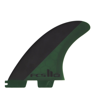 FCS II MICK FANNING TRI FINS LARGE BLACK & OLIVE