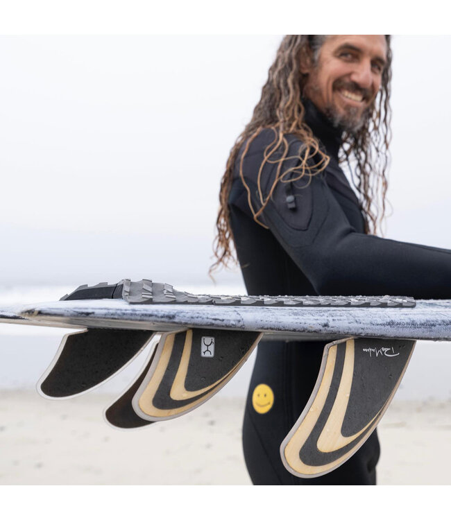 Machado Machado Seaside Quad Fin Double Tab - Bamboo/Black