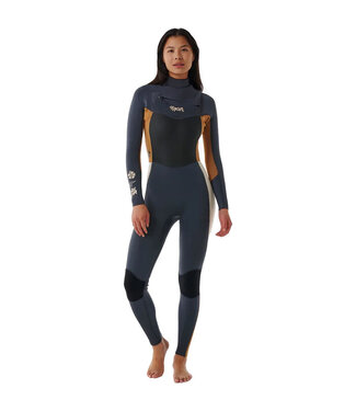 Rip Curl Women's Dawn Patrol 3/2mm Chest Zip Wetsuit Light Brown