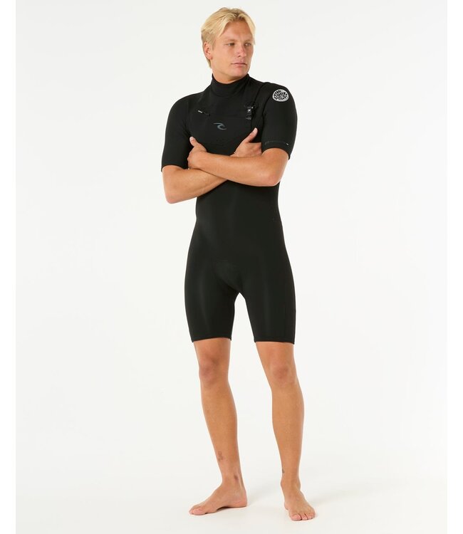 Rip Curl Dawn Patrol 2/2mm Chest Zip Springsuit Short Sleeve