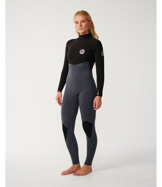 Rip Curl E-Bomb 3/2mm Fullsuit Back Zip Charcoal - Femmes