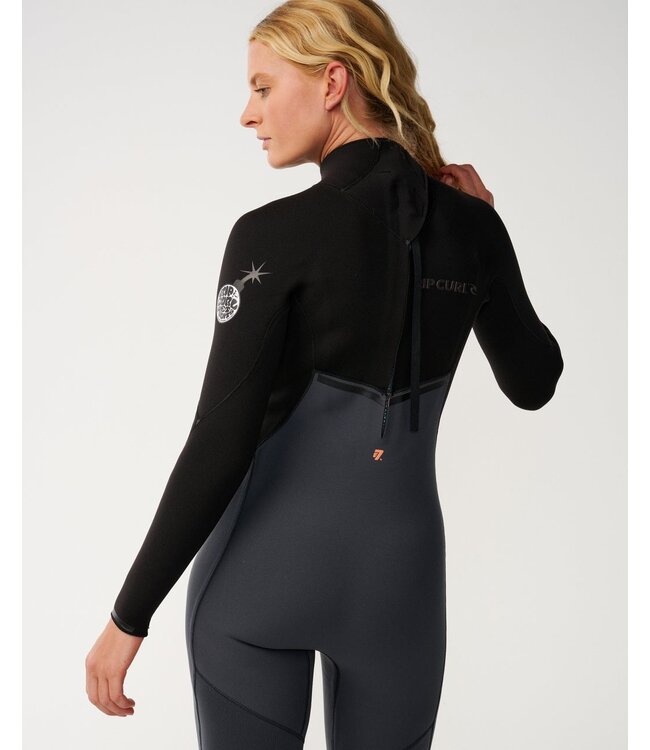Rip Curl E-Bomb 3/2mm Fullsuit Back Zip Charcoal - Femmes