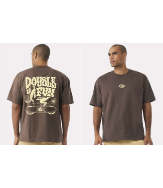 KSF T-Shirt Double Fun Brun Foncé