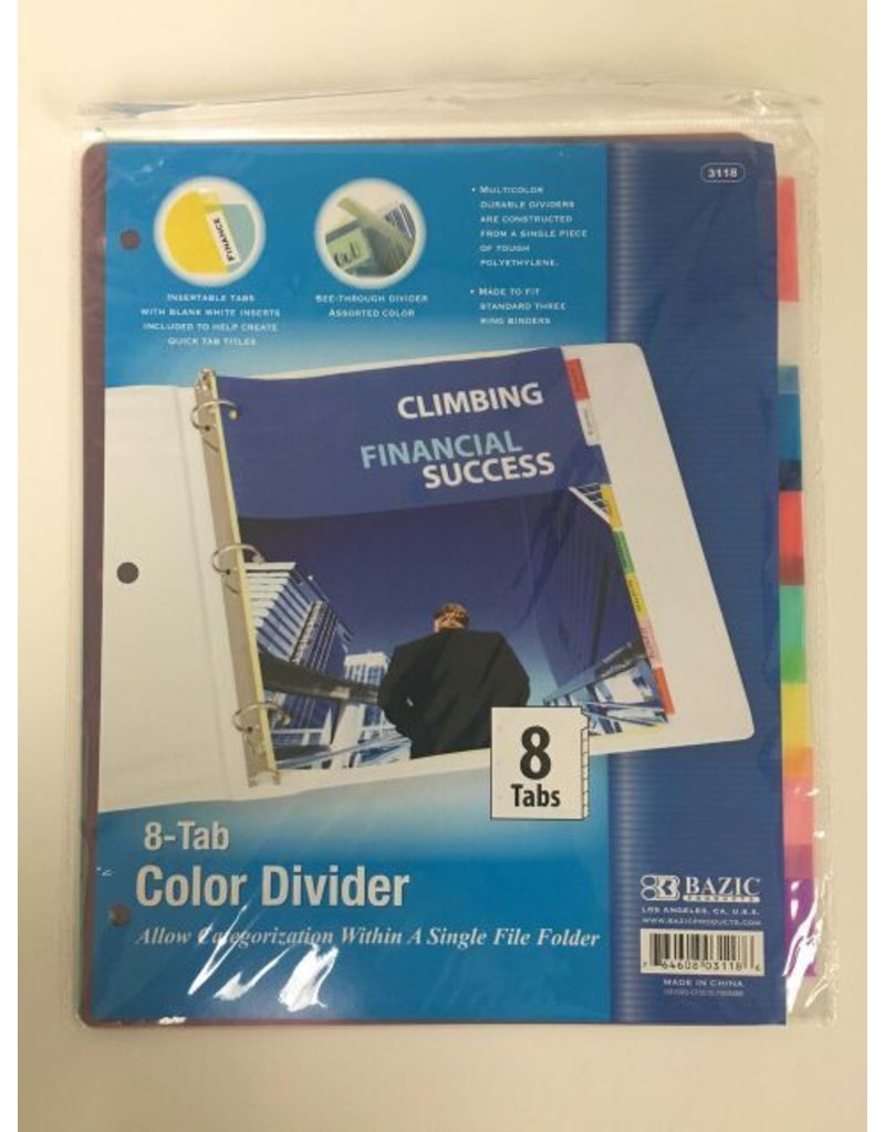 8 Tab Color Divider