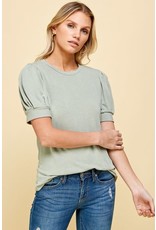 PODOS Puffy Sleeve Knit Top