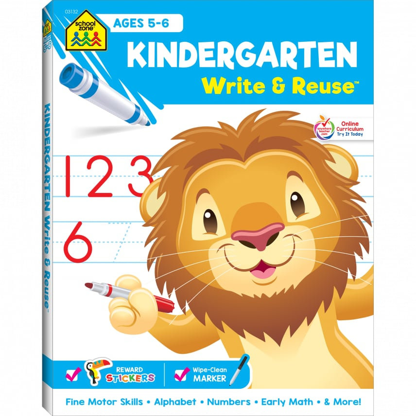 Kindergarten Write & Reuse Workbook by School Zone