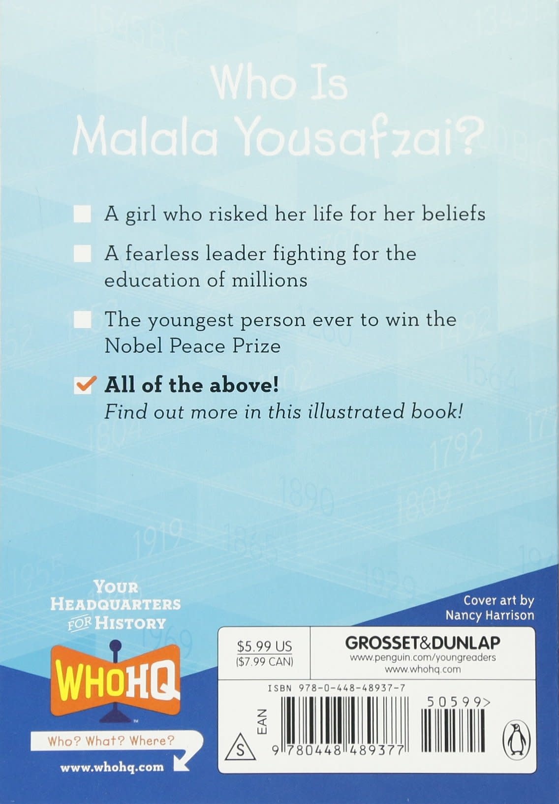 Who Is Malala Yousafzai? Paperback Book
