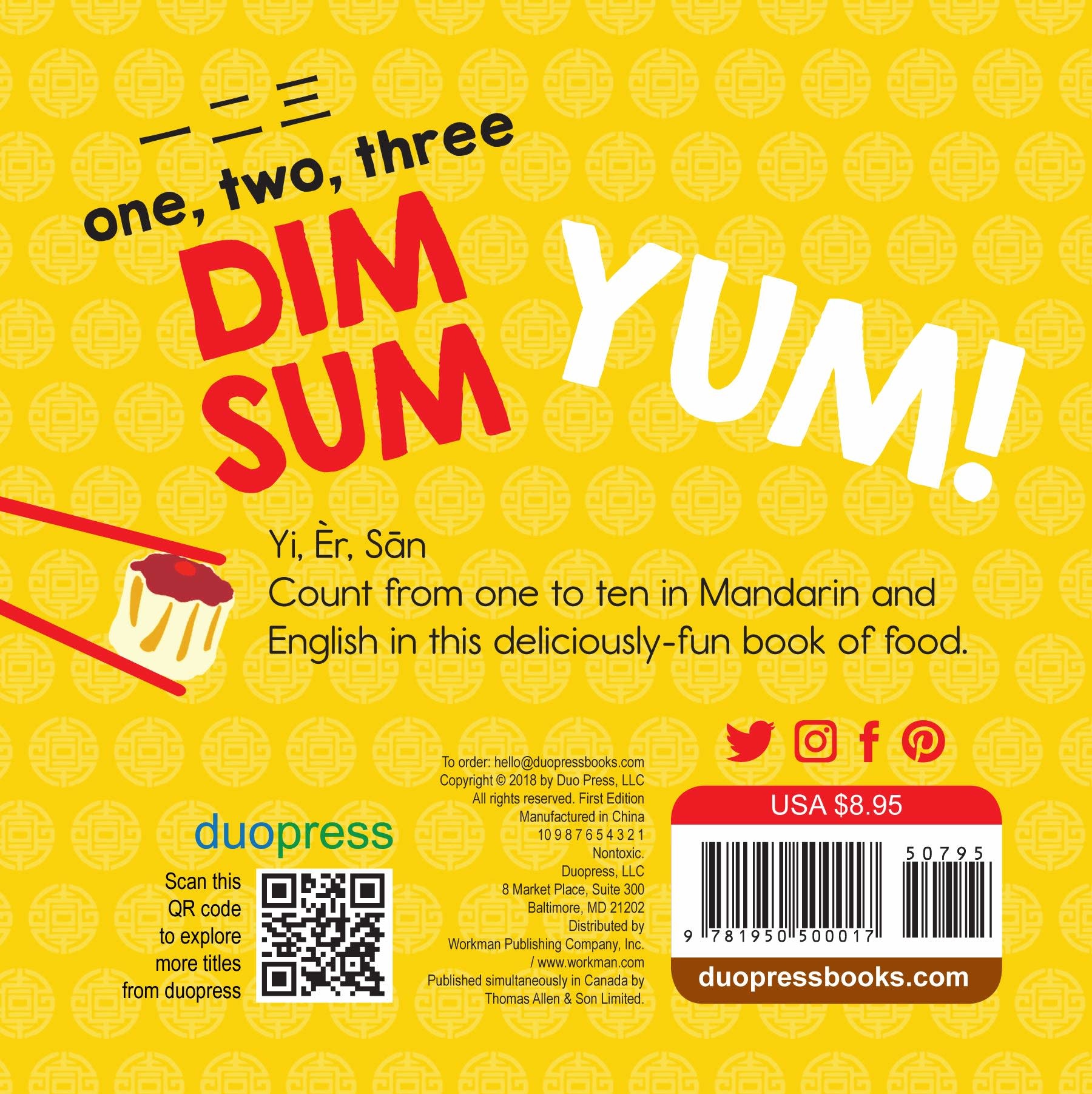 One, Two, Three Dim Sum Mandarin-English Counting Book