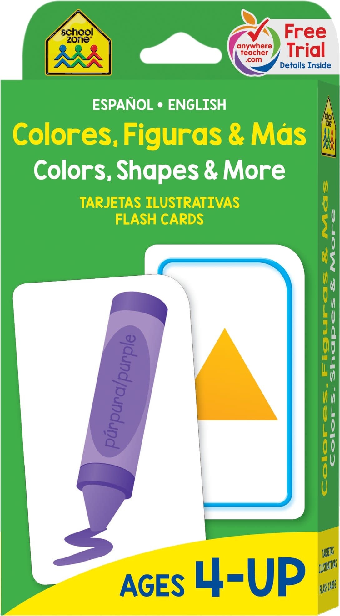 Flash Cards: Colors, Shapes, & More (Bilingual) by School Zone Publishing