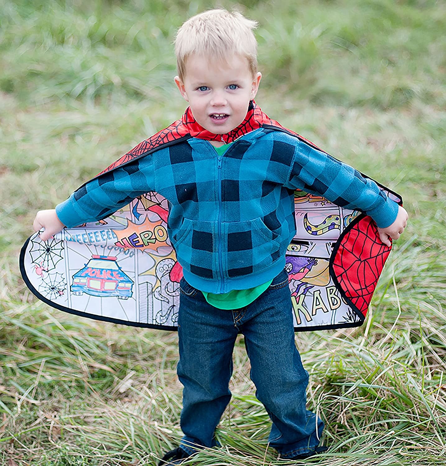 Color-A-Cape Reversible Spider Superhero by Great Pretenders