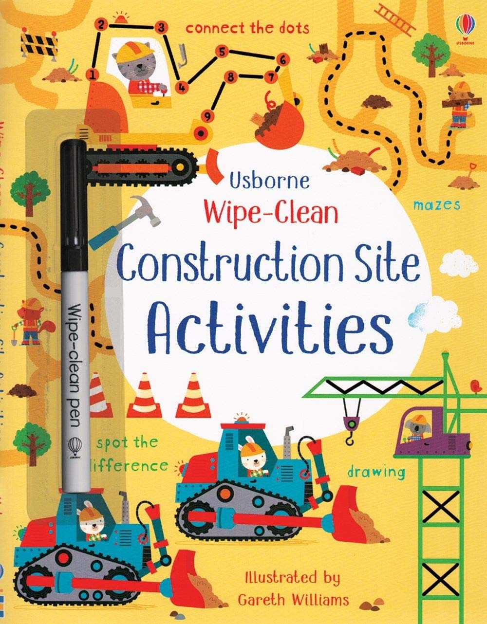 Wipe-Clean Construction Site Activities by Usborne