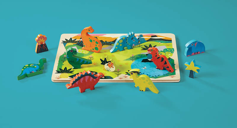 Dinosaurs 16-pc Wood Puzzle by Crocodile Creek