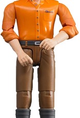 Construction Worker Brown Jeans by Bruder