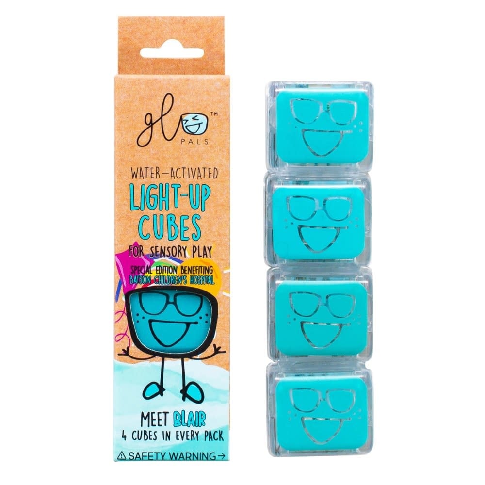 Gloworks Glo Pals 4-Pack Water-Activated Cubes - Blue