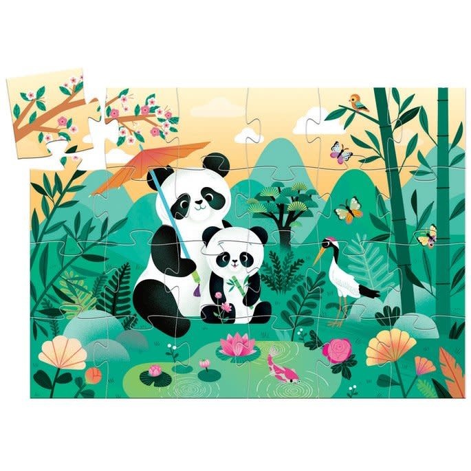 Leo the Panda 24-pc Silhouette Puzzle by Djeco