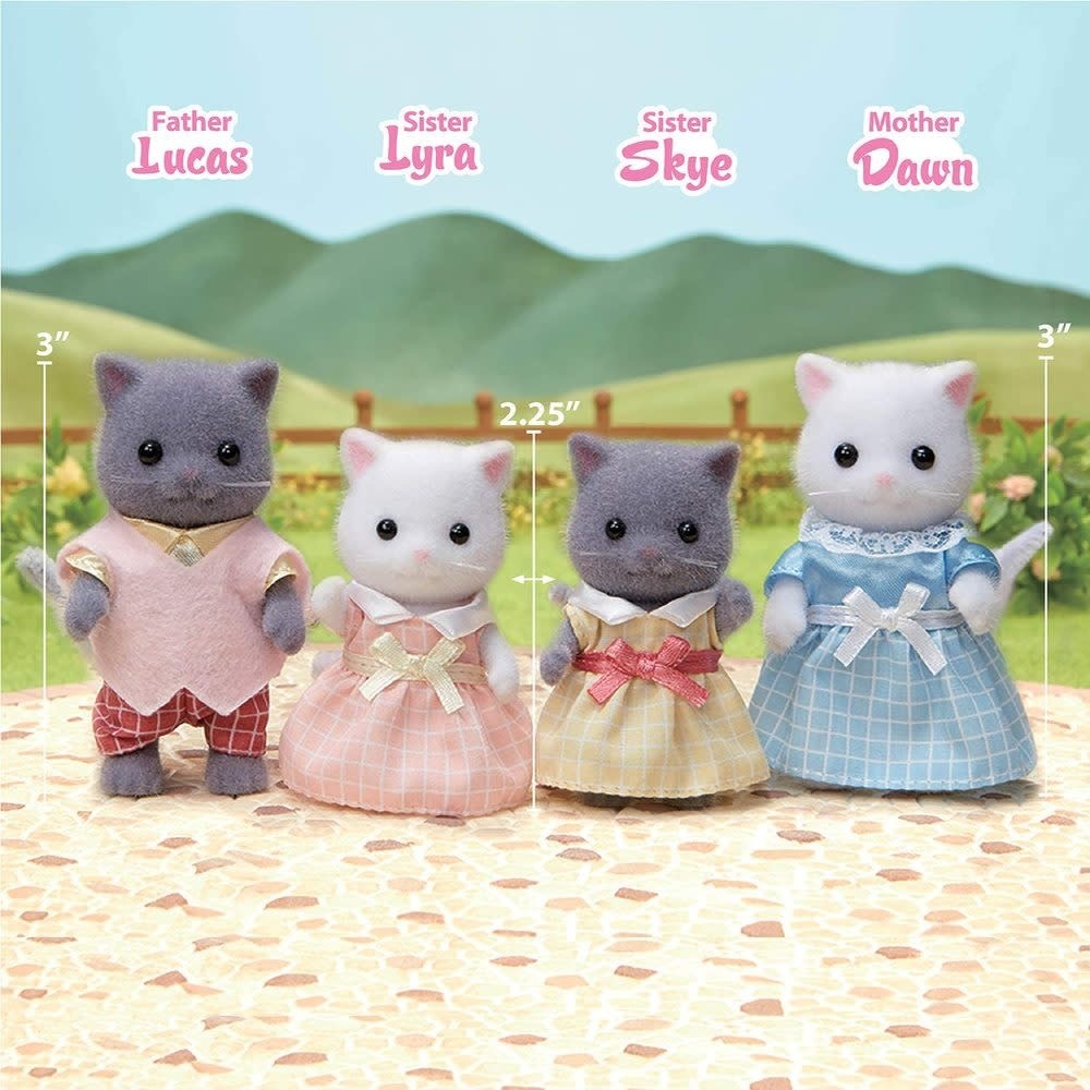 Calico Critters Calico Persian Cat Family