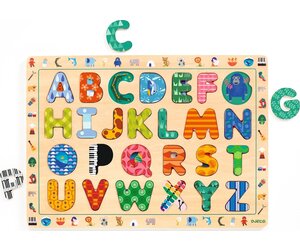 ABC Multi-Lingual Wooden Puzzle - FUNdamentally Toys