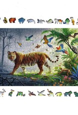 500pc Jungle Tiger Wooden Puzzle (Sq)