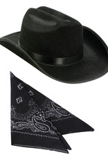 Aeromax Cowboy Hat w/ Bandana Black