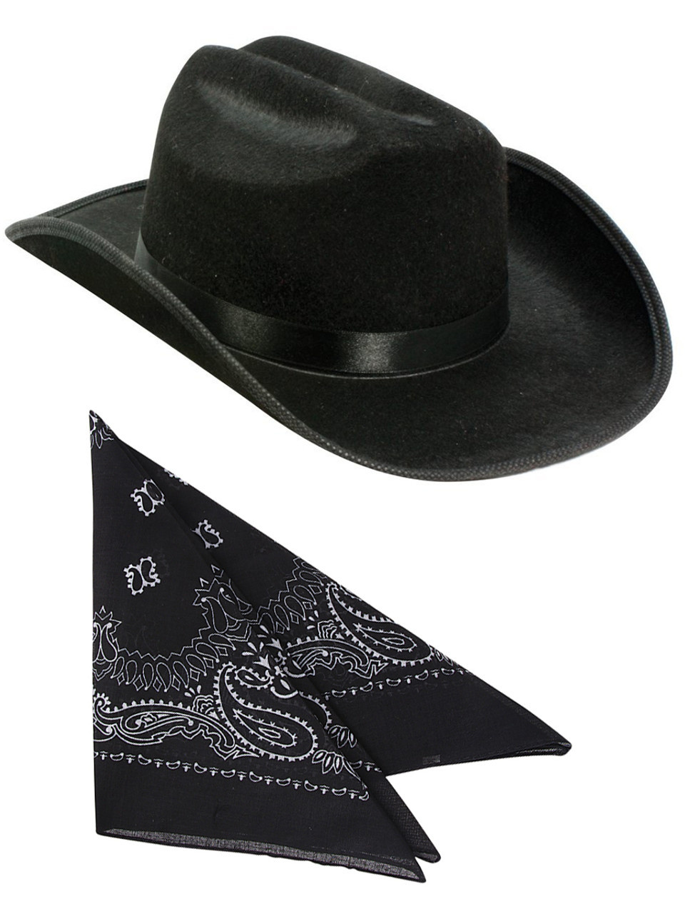Aeromax Cowboy Hat w/ Bandana Black